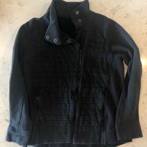 lululemon Diagonal Zip Quilted Moto Fleece Jacket